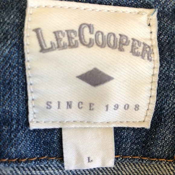 Lee Cooper Mens Denim Jacket size L metal buttons - Picture 8 of 10